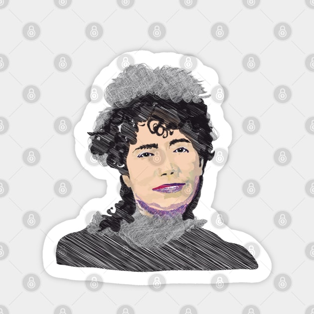 Rosalía de Castro Sticker by Slownessi